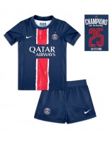 Paris Saint-Germain Hjemmedraktsett Barn 2024-25 UCL Champions Korte ermer (+ bukser)
